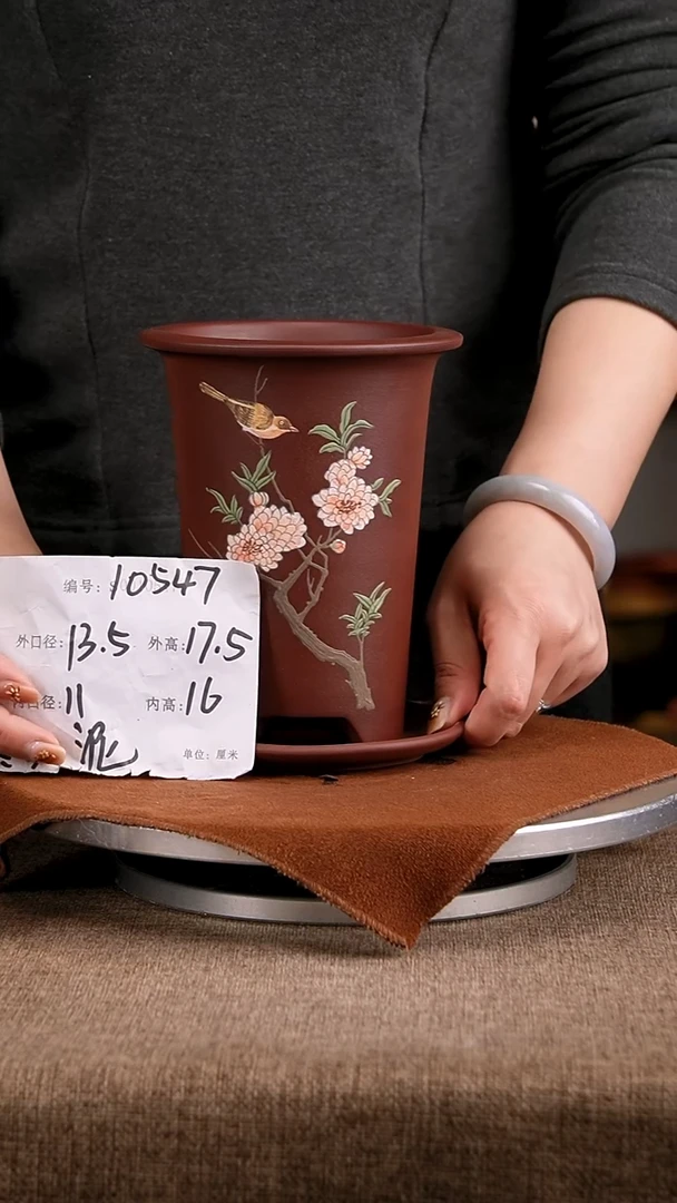 紫砂花盆花卉工艺10547+z