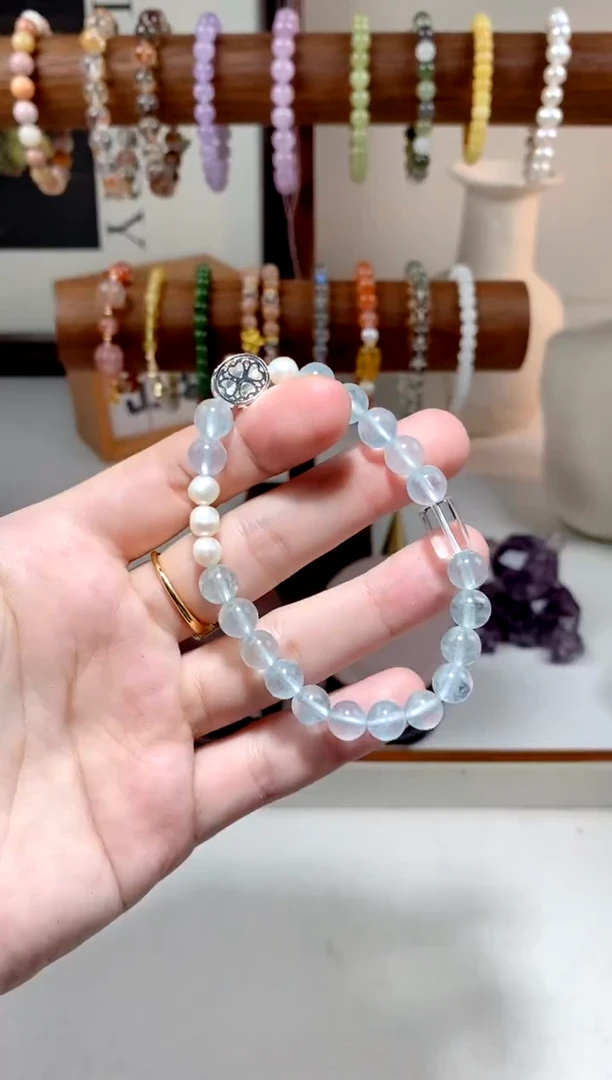 【闪购商品】水晶手串银S925镶嵌多样性发一