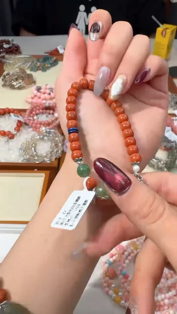 【闪购商品】南红玛瑙手链未镶嵌D0043南红老型和田貔貅款