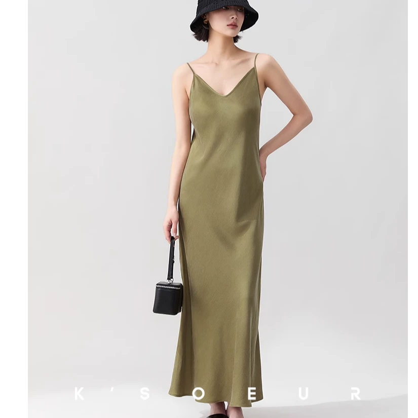 K姐KSOEUR【优雅人鱼裙】高比例铜氨人丝混纺鱼尾 半裙-吊带裙女