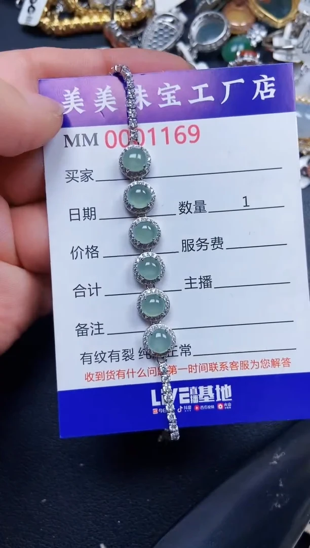 翡翠银S925镶嵌颈饰1169