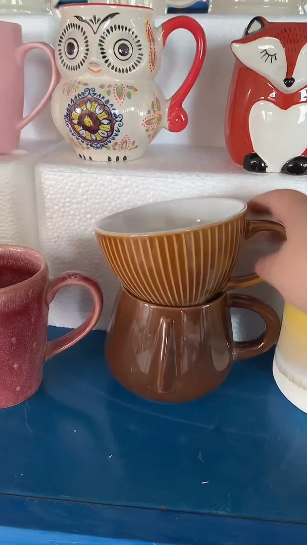 陶瓷微瑕250毫升杯子2个