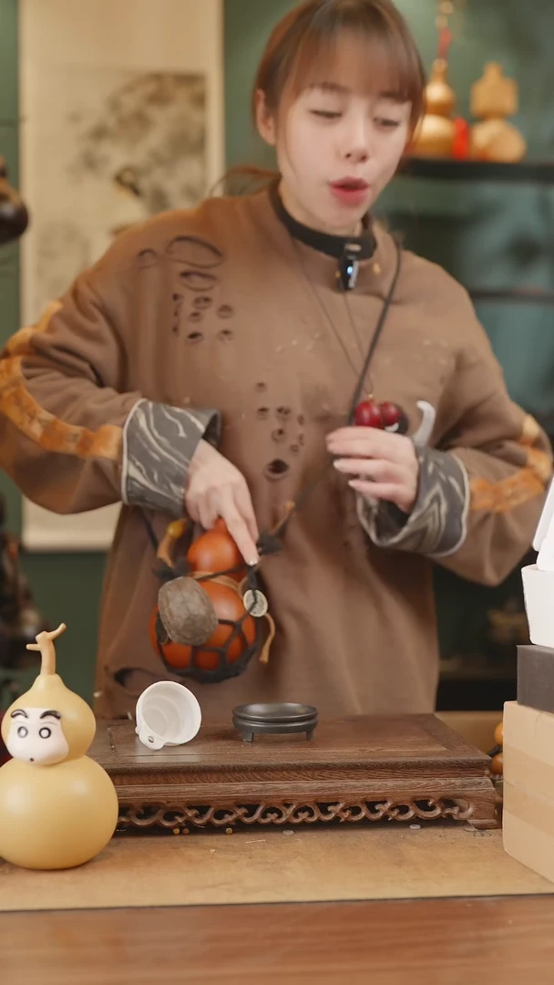 【闪购商品】197号精品天然大漆工艺防渗内胆酒葫芦~