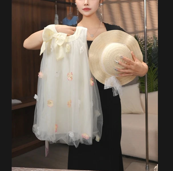 TT-女童连衣花瓣网纱公主裙AYJ250025