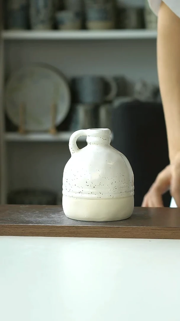 微瑕出美Mudpie泼墨花瓶13cm@7-7@