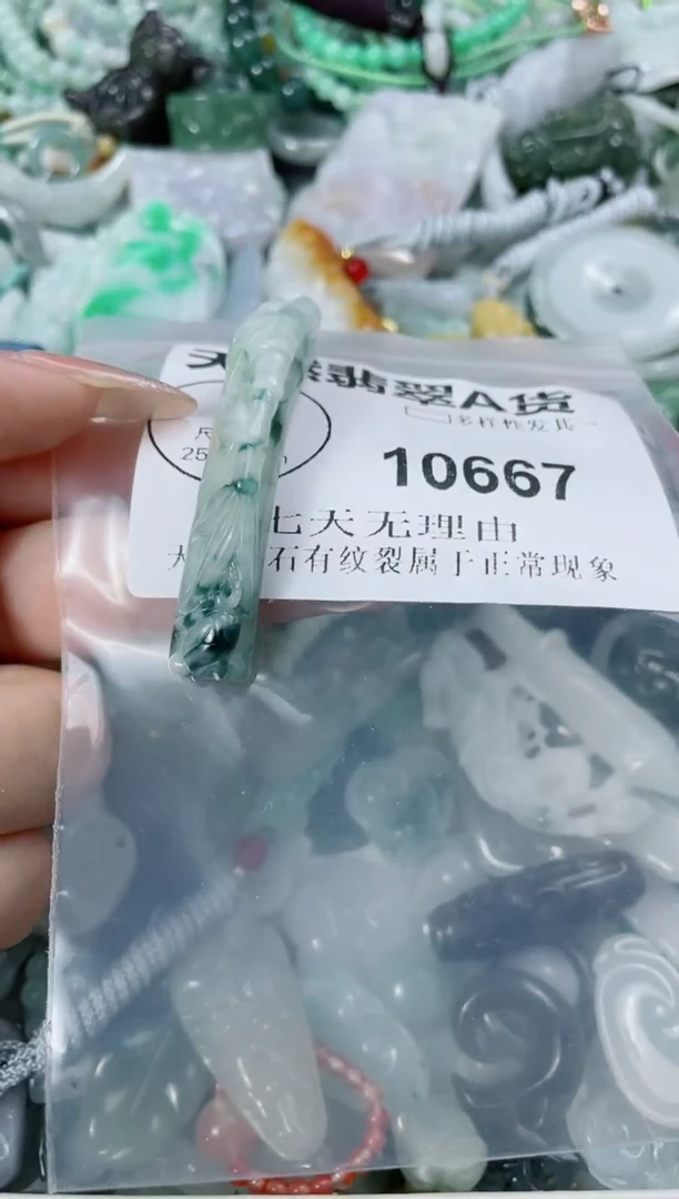 翡翠未镶嵌颈饰10667