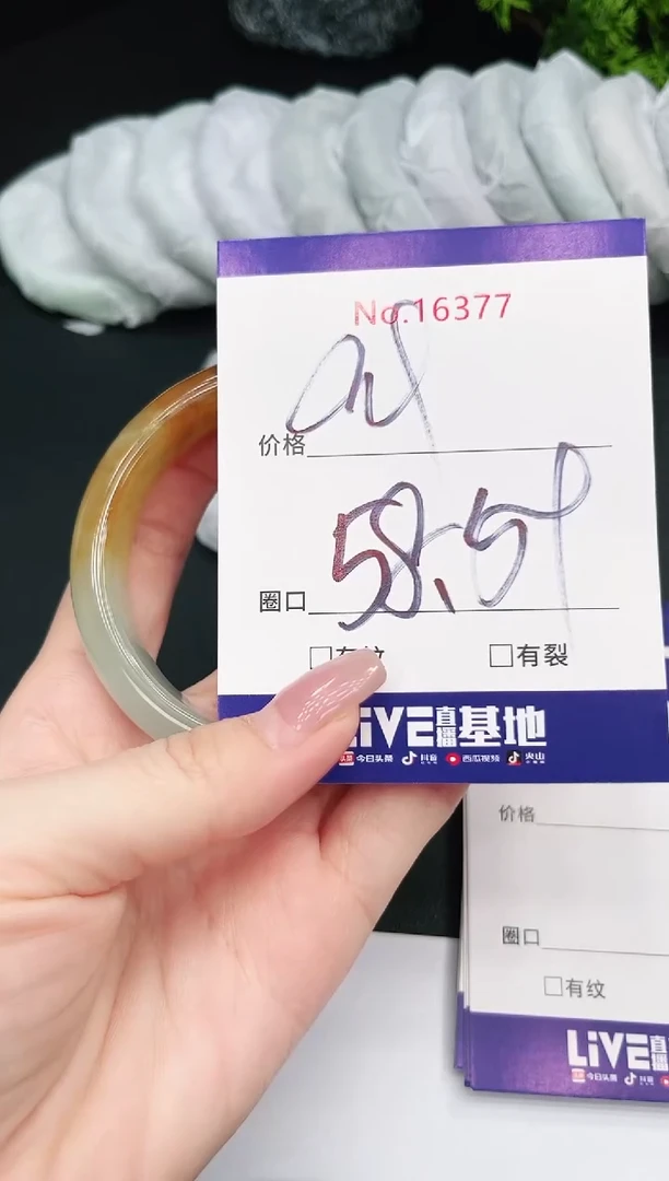 未镶嵌手镯翡翠16377