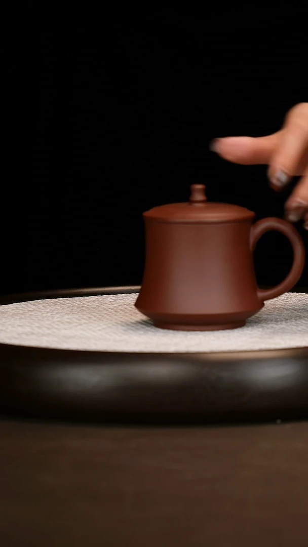 紫砂茶具底槽清盖杯