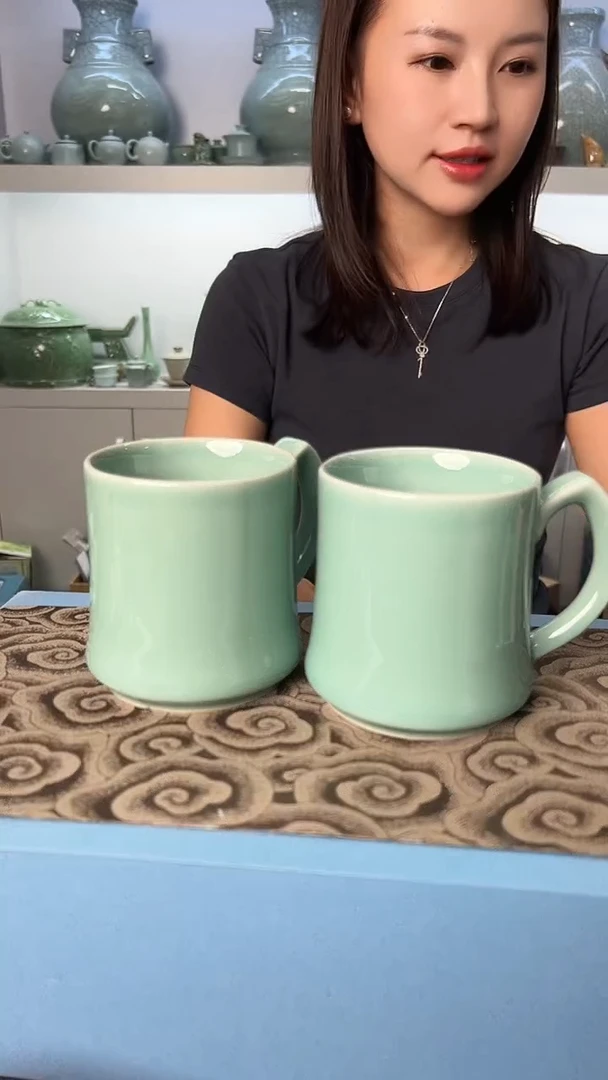 龙泉云间青瓷小米茶器