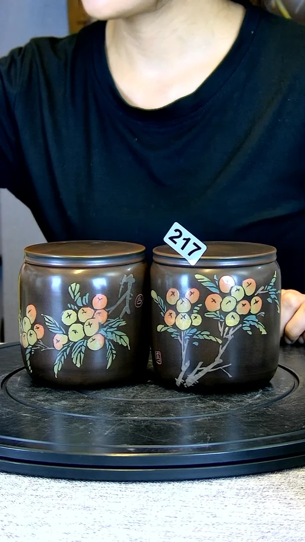 福**照建水全手工紫陶茶罐精磨2只217