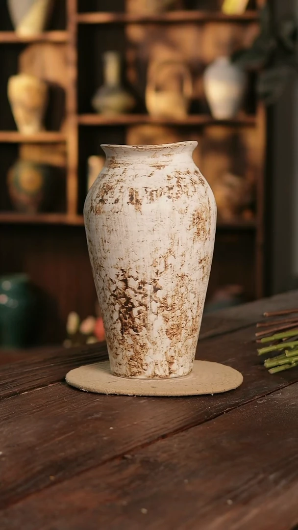 摆件27-389 陶瓷花器高32口径9-10