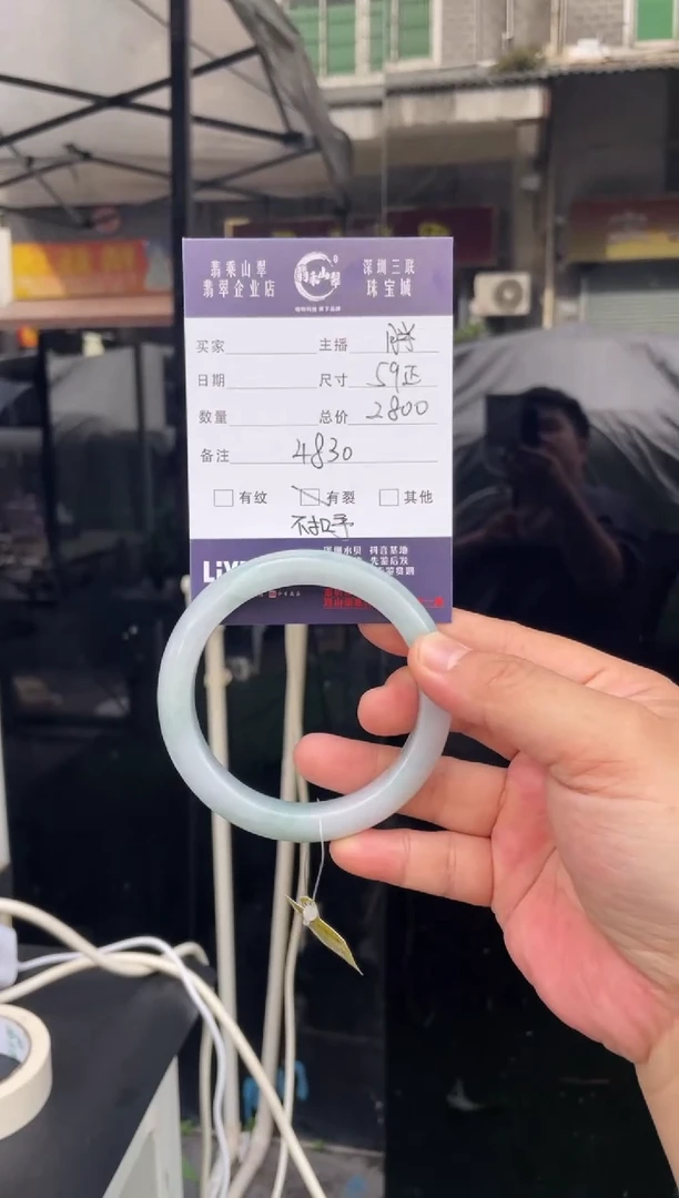 未镶嵌手镯翡翠W 59正圈 4830