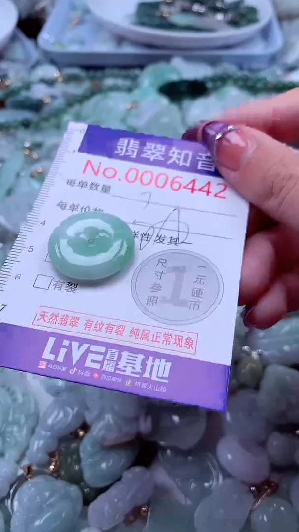 翡翠未镶嵌吊坠(不含链)6442