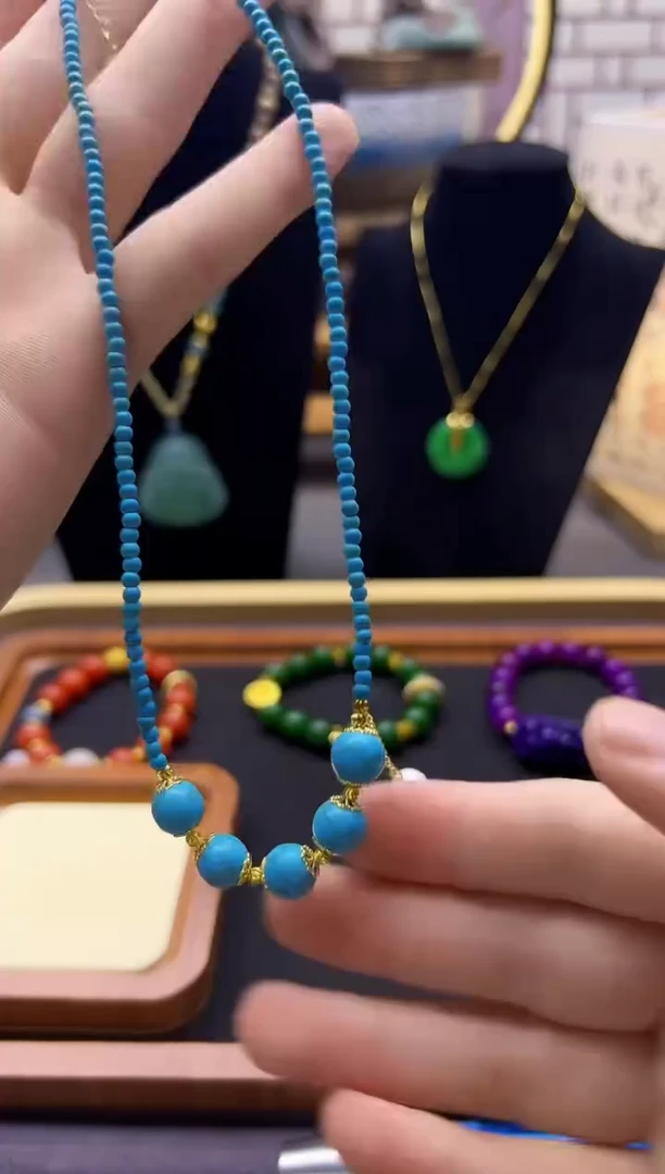 【闪购商品】玛瑙/玉髓颈饰14K金镶嵌X839