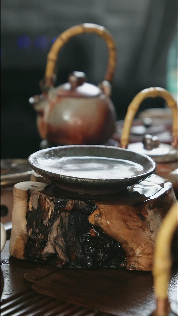 紫砂全手工小壶承（绿