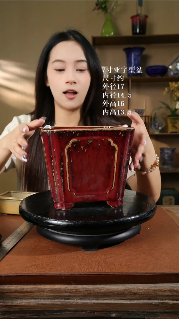 7寸亚字型盆 家居级793