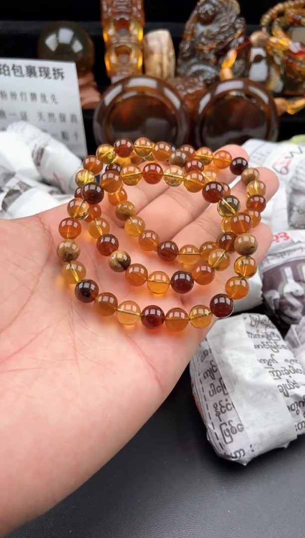 【闪购商品】琥珀手链未镶嵌多宝手串【多样性发货其中一】