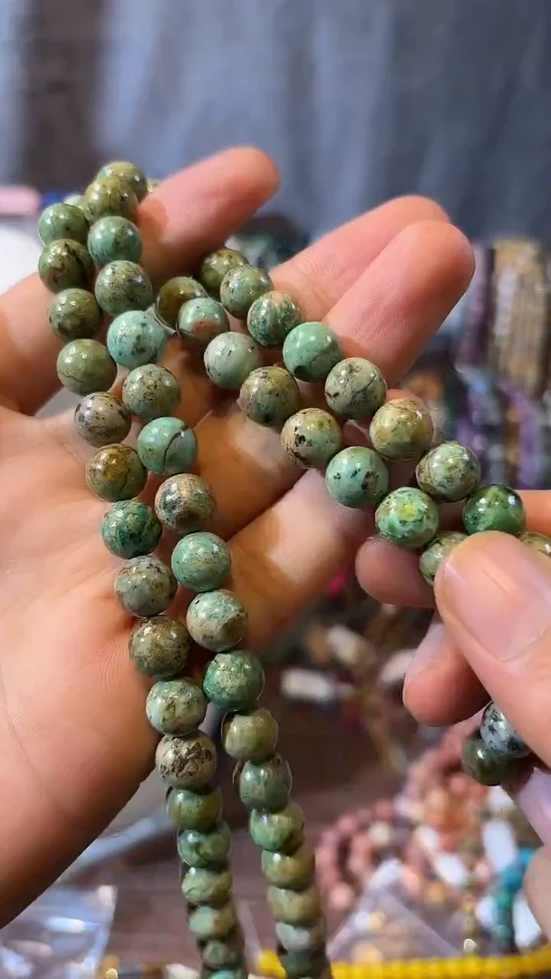 合金玛瑙/玉髓珠宝奇石绿松石10mm半条