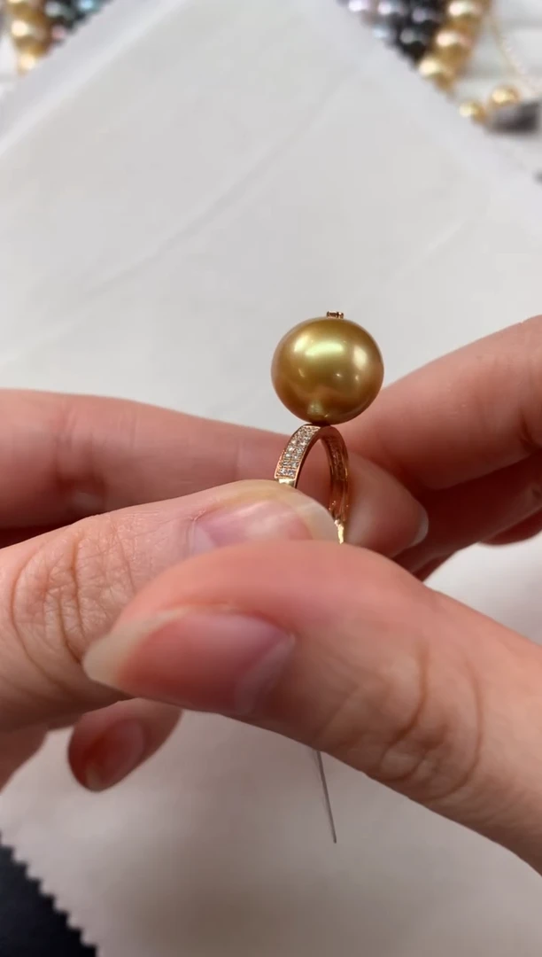 【闪购商品】海水珍珠戒指18K金镶嵌Z628|3500