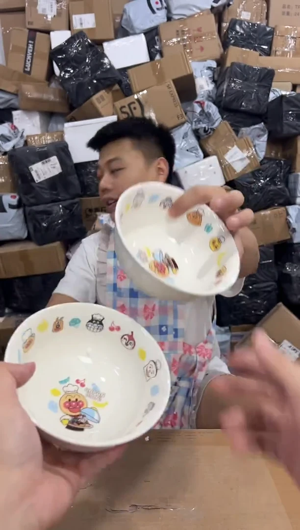 瓷片面包超人大碗2件套