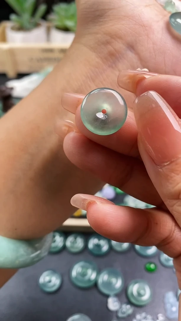 翡翠裸石怡****）平安扣定向 怡姐（南风知我心）