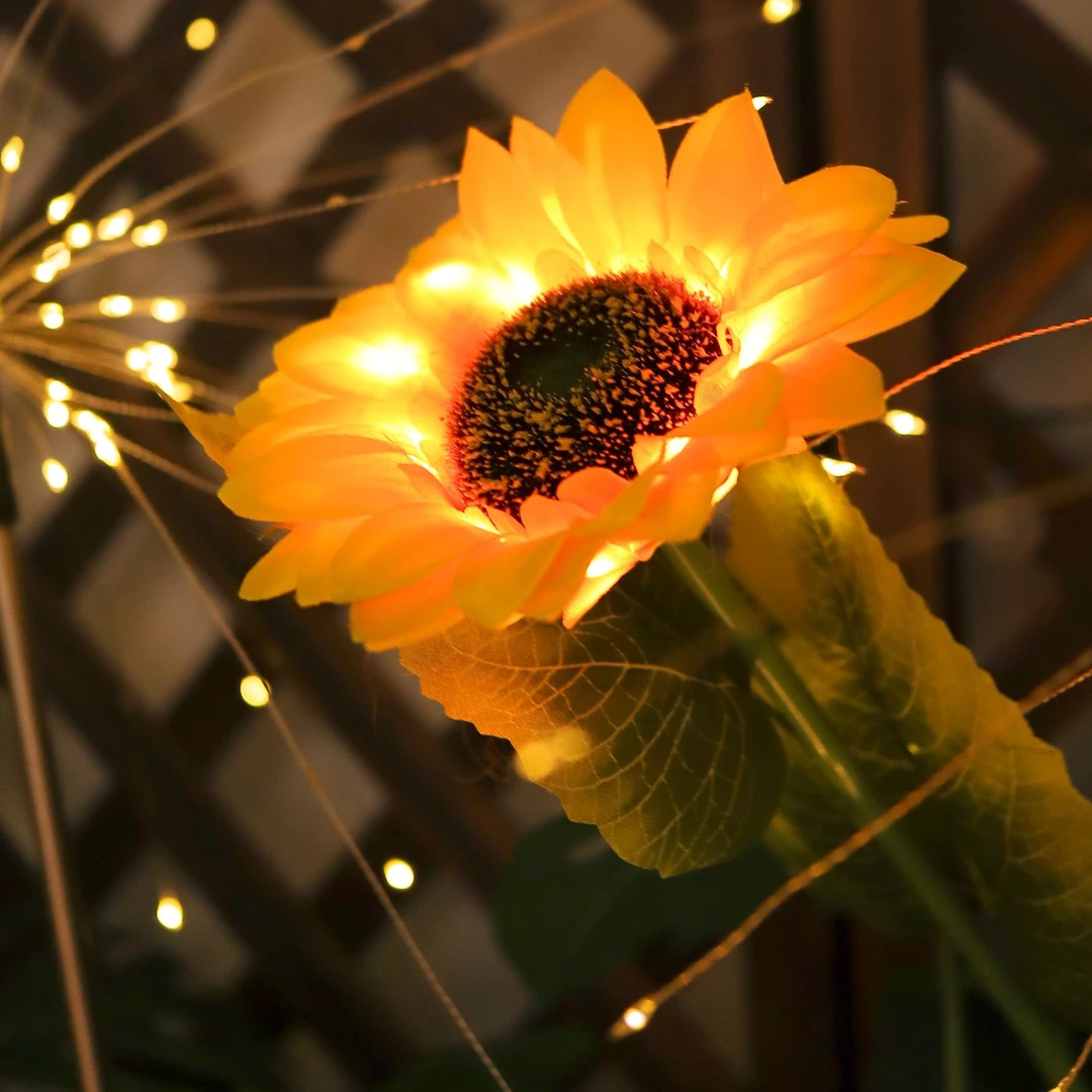 2026年马年新款太阳能单头向日葵灯户外院子防水庭院氛围灯景观灯