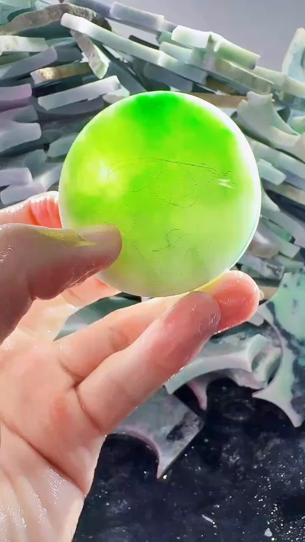 裸石翡翠缅甸翡翠A货文70