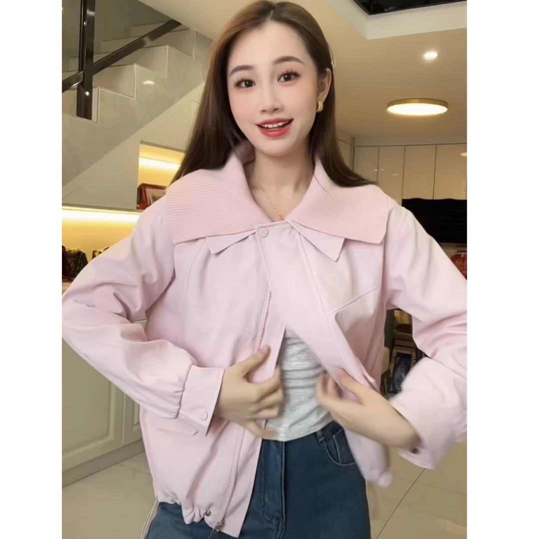 香风休闲外套翻领新款小个子短外套春秋百搭上衣潮流洋气宽松夹克