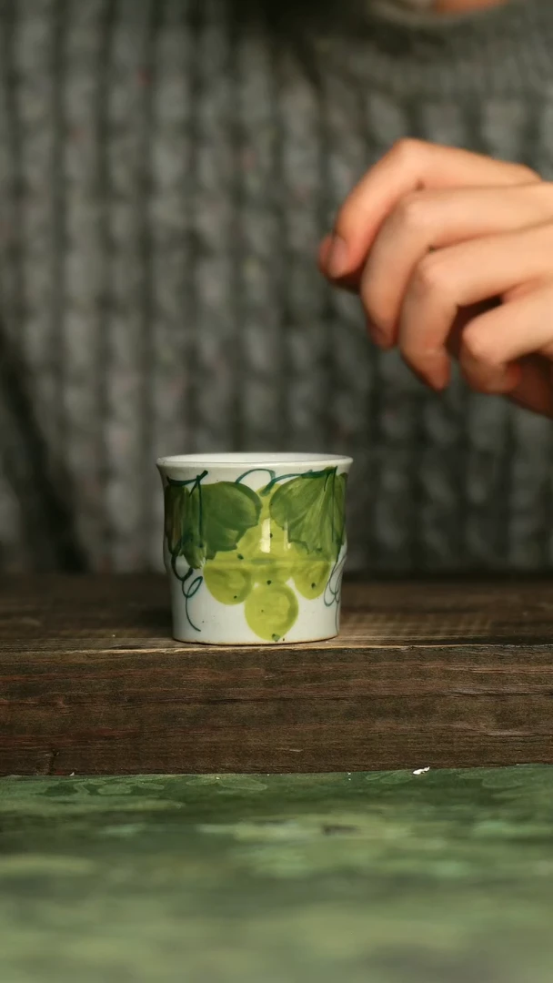 陶瓷青诗集手工手绘瓷器