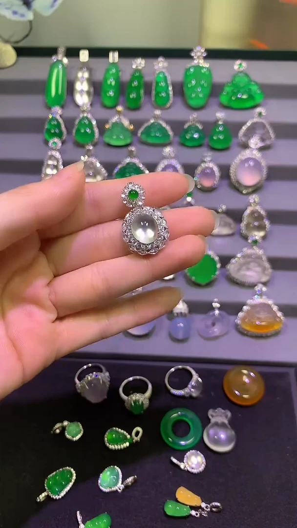 颈饰银S925镶嵌石英质玉1