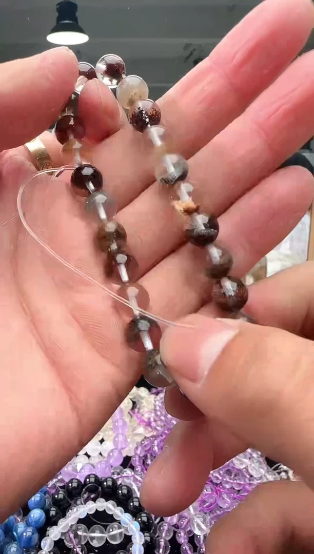 【闪购商品】烟晶手链银S925镶嵌四季幽灵