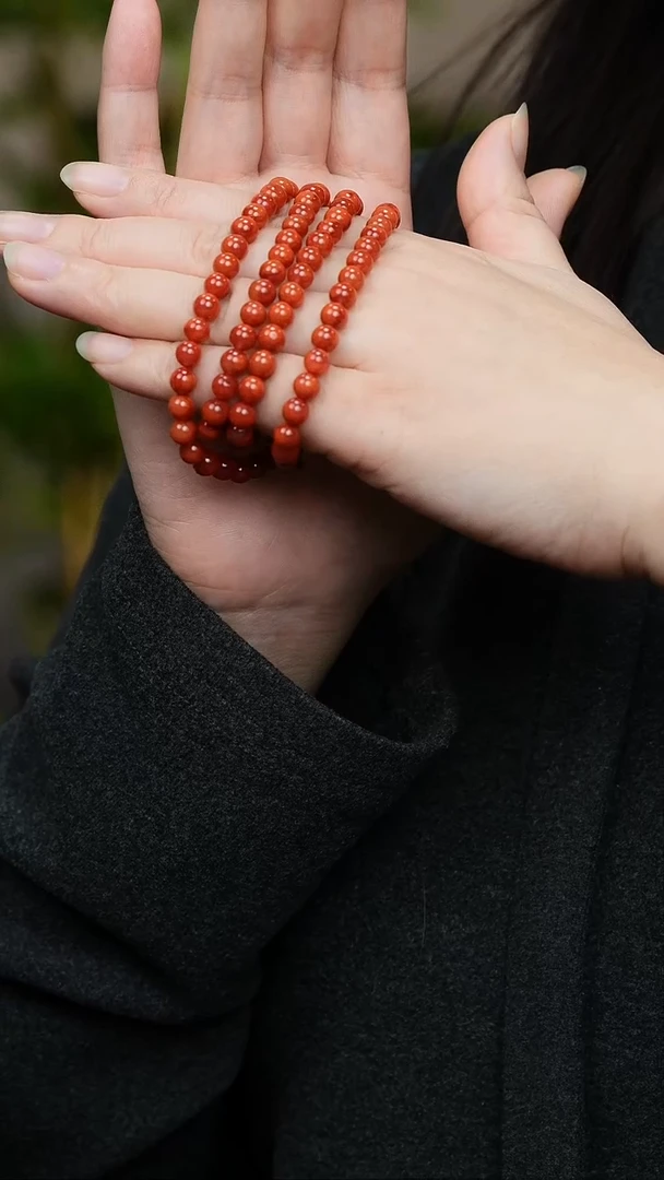 未镶嵌多圈手串南红玛瑙x-116