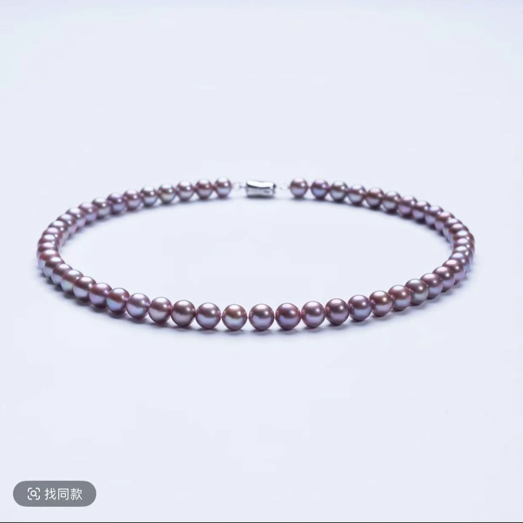 X78Z 天然淡水紫珍珠项链