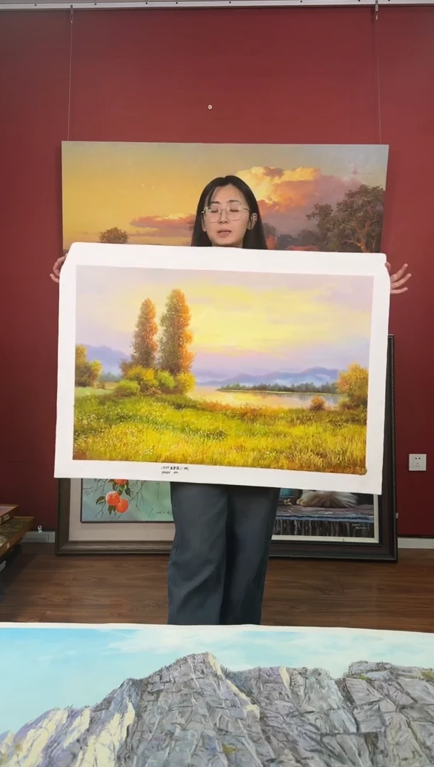 油画【63号】约90*60cm丨朝鲜原创纯手绘孤品油画丨顺丰包邮