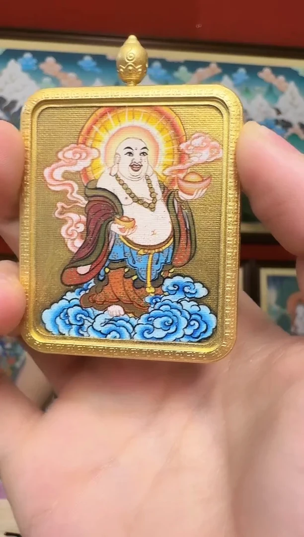 吊坠弥勒-热贡纯手绘娜娜