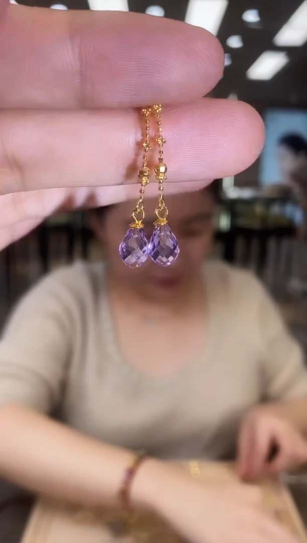 银S925镶嵌耳饰水晶18