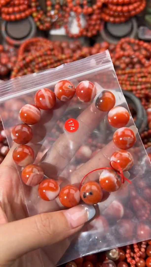 未镶嵌手串南红玛瑙14+