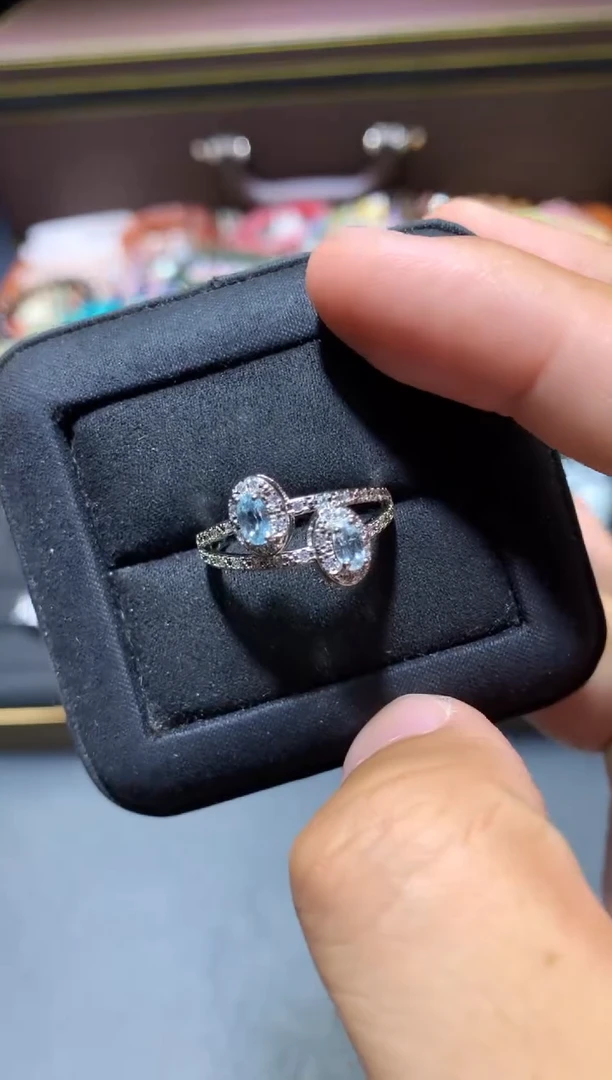 海蓝宝石戒圈未镶嵌K12【多样性发其一】