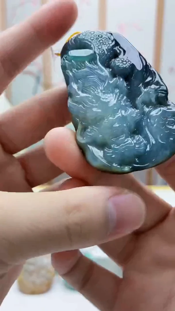 未镶嵌定制翡翠4812bb-毛货挂件33