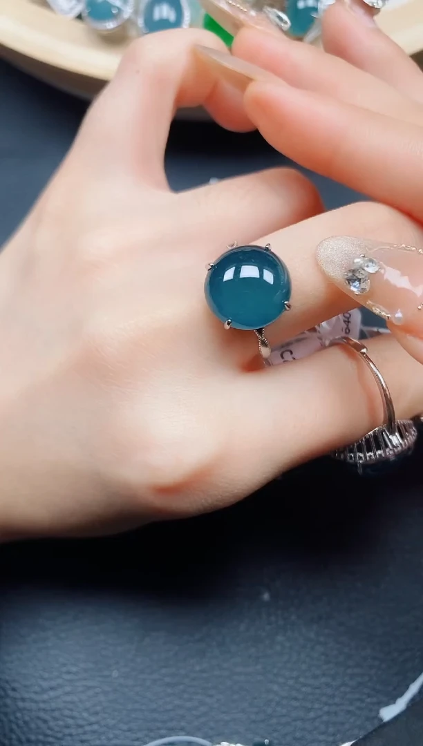 【闪购商品】翡翠戒指银S925镶嵌翡翠