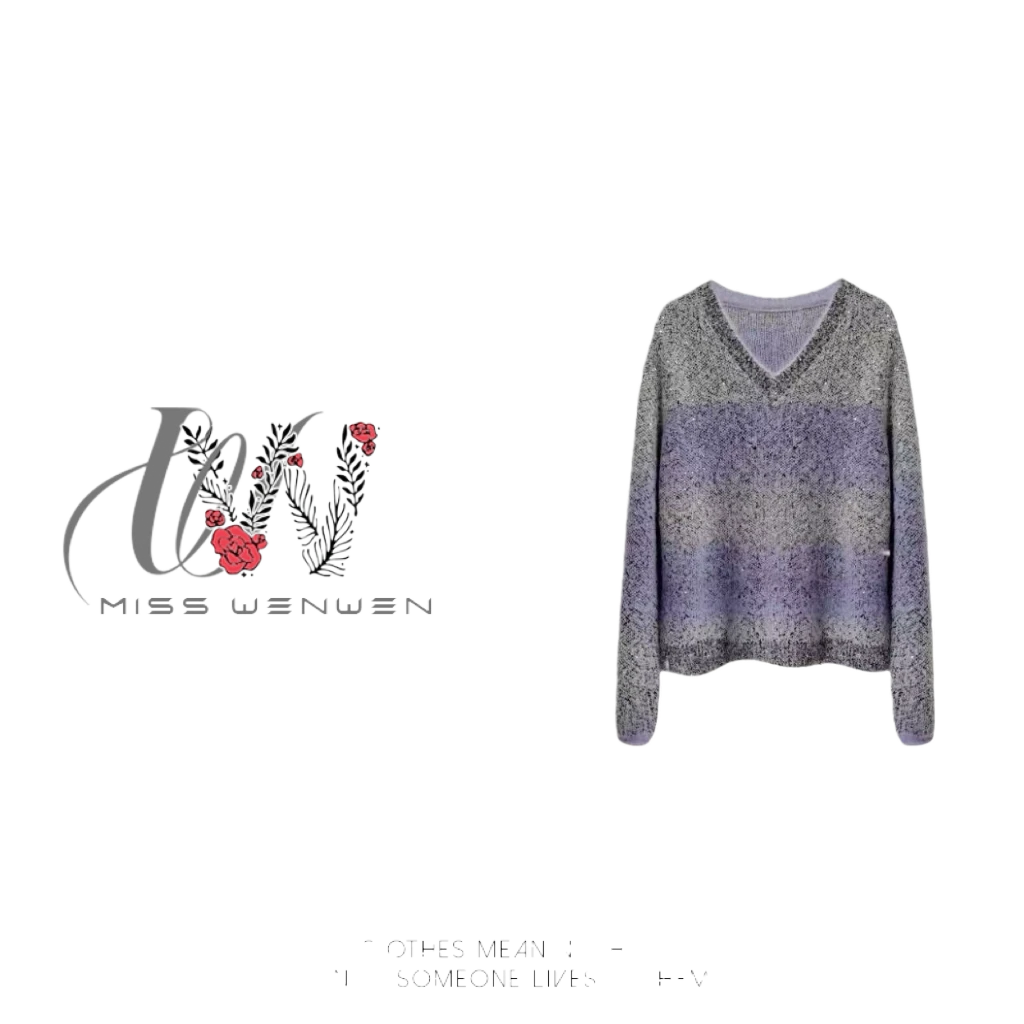 2025新款针织加金丝亮片套头毛衣