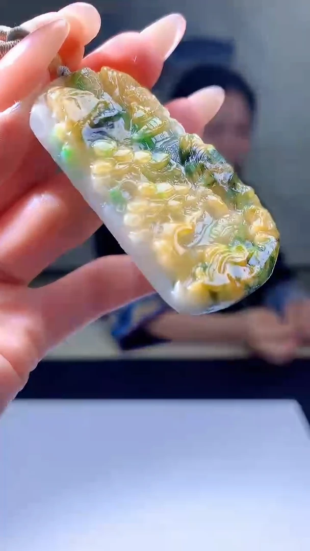 【闪购商品】定制翡翠未镶嵌8037jj-毛货挂件66