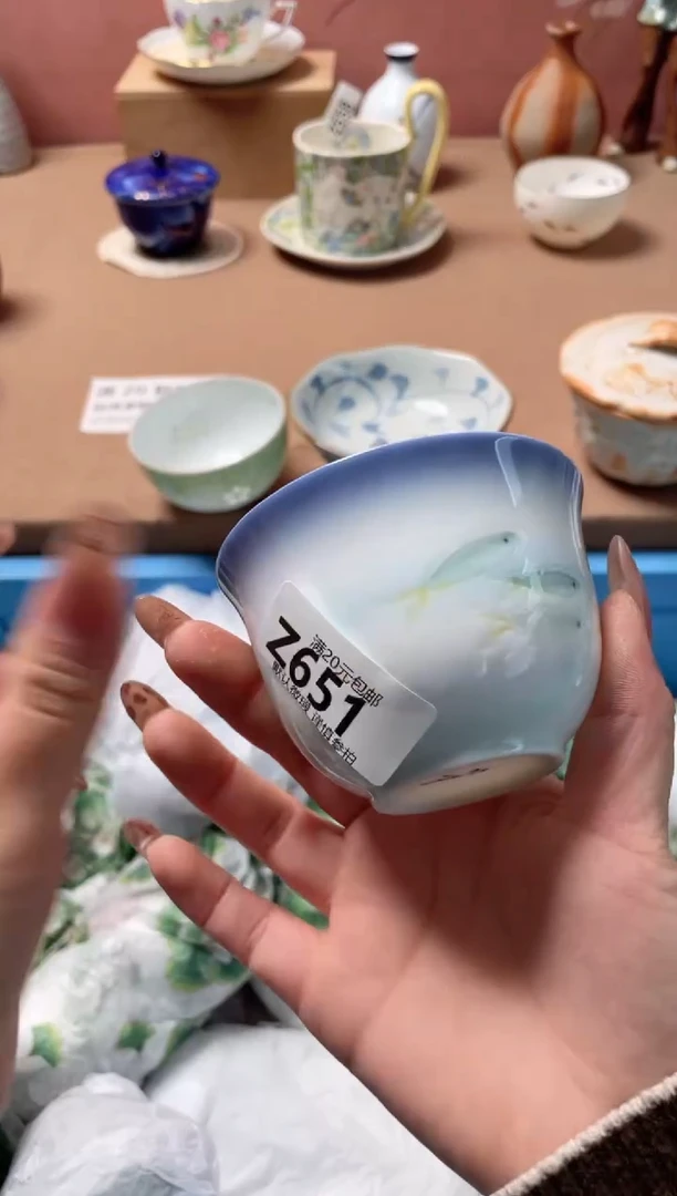 瓷片悲***粥瓷器瓷器Z651