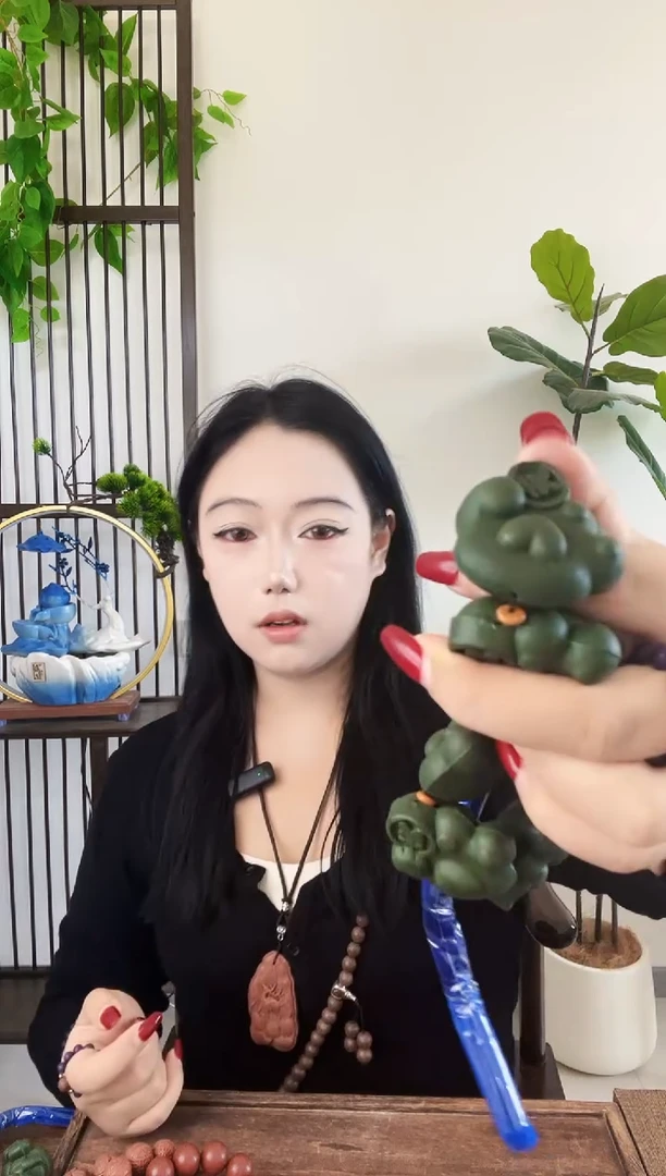 泥塑【清肺猫爪手持】古法合香