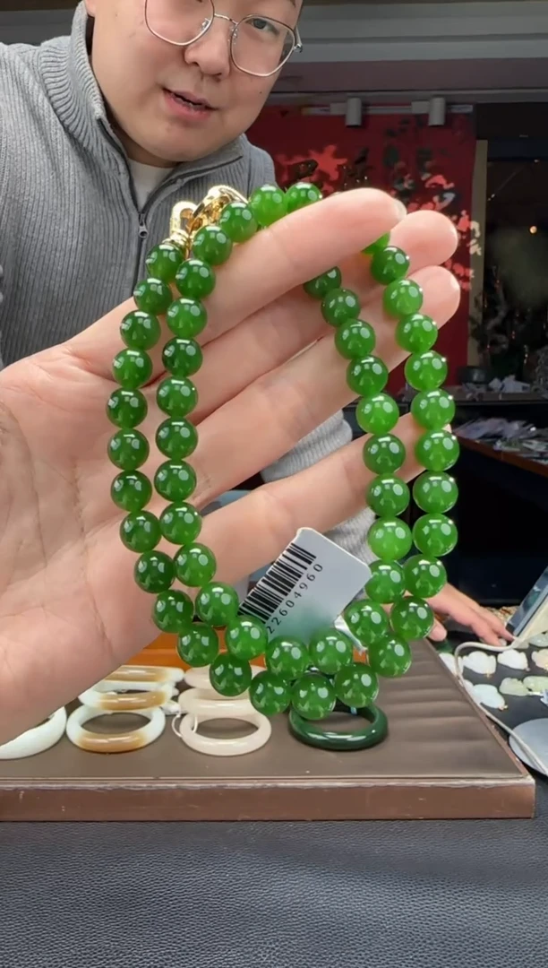 颈饰未镶嵌和田玉碧玉妈妈链卡8