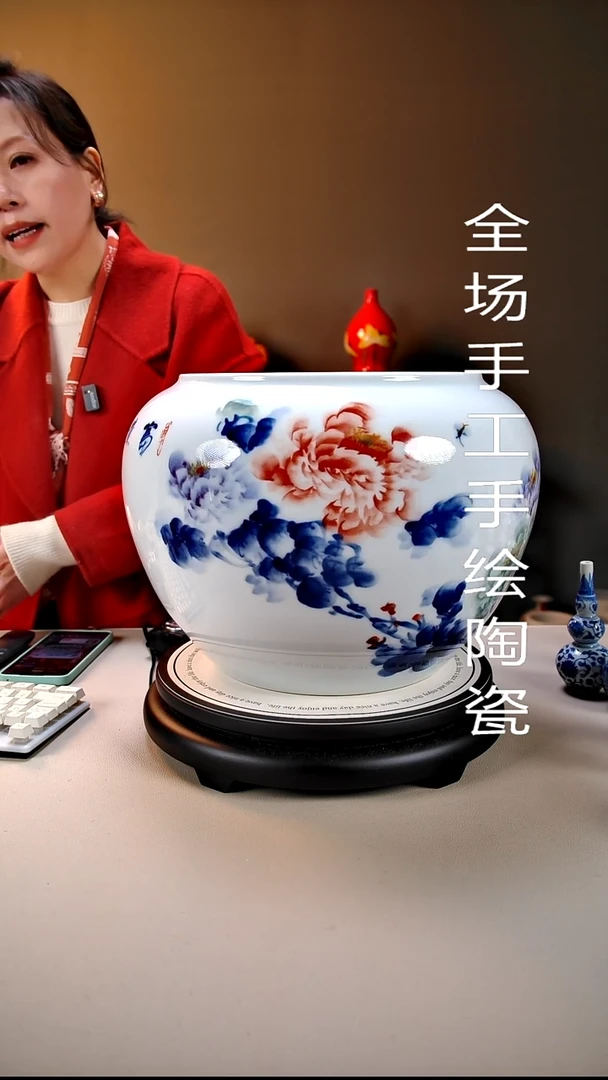 摆件陶景德镇手绘陶瓷