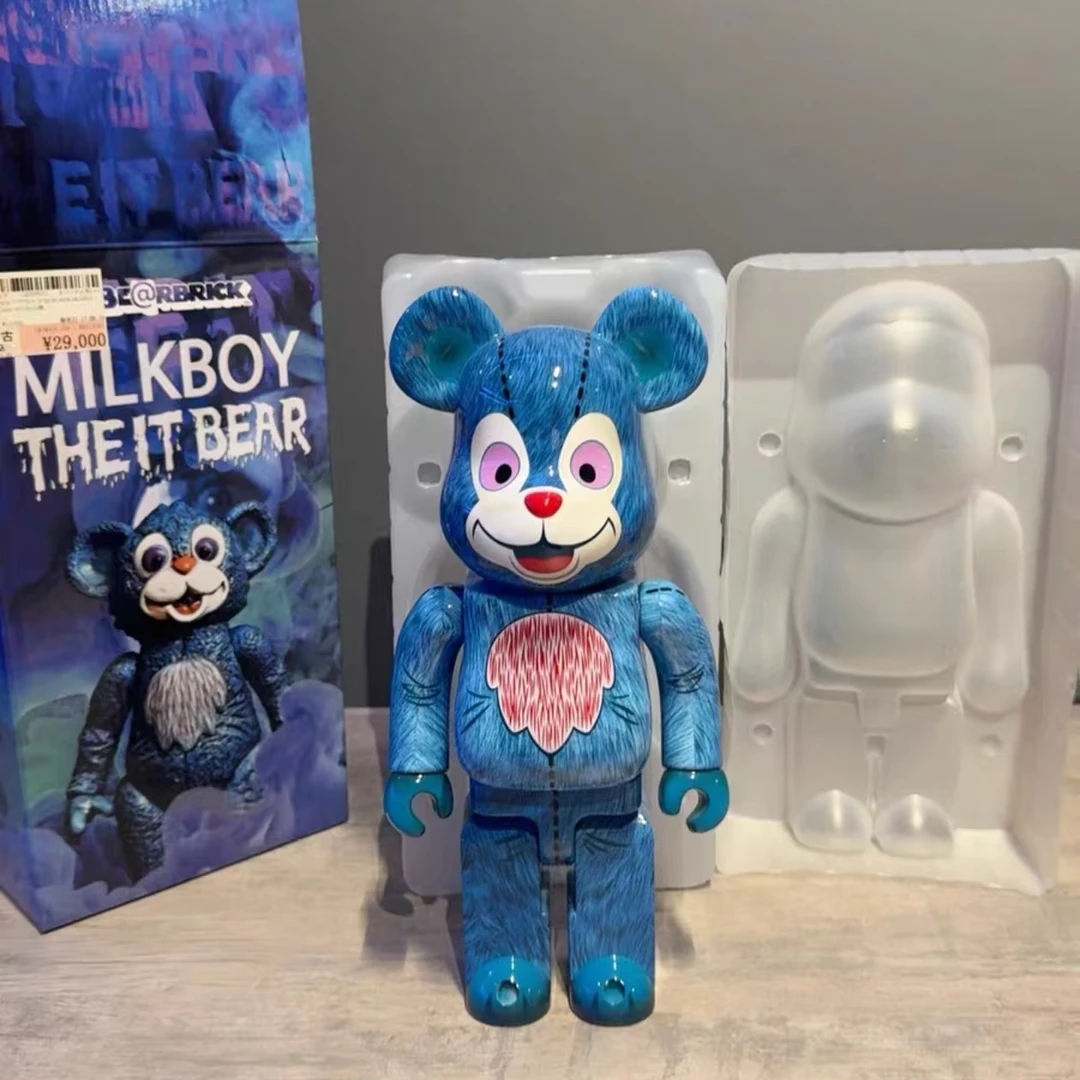 【山】beabrick 积木熊 milkboy 蓝熊 400% 潮流玩具