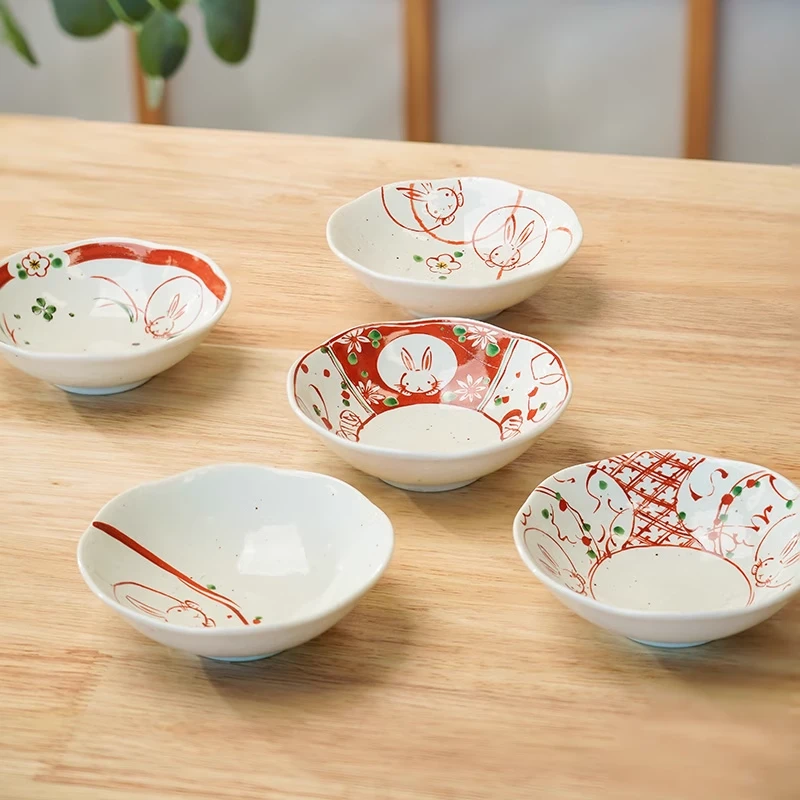 美浓烧日本进口陶瓷创意盘子手绘精致家用餐具日本原装进口餐具