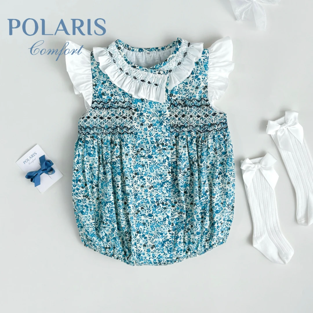 POLARIS | 孔雀蓝绿 | 高定打揽周岁百日宴女婴公主装婴儿流光风