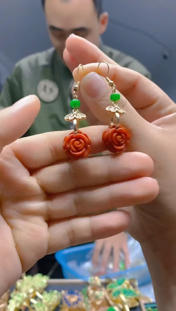 【闪购商品】翡翠耳饰合金145翡翠耳钩